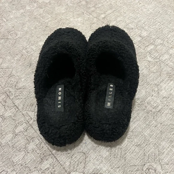 Simon Miller Bubble Clog Womens 6, black furry faux fur clogs shoe - Picture 3 of 4